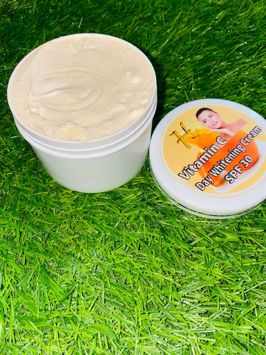 Brightening Day Cream contains spf 30+ and Vitamin C