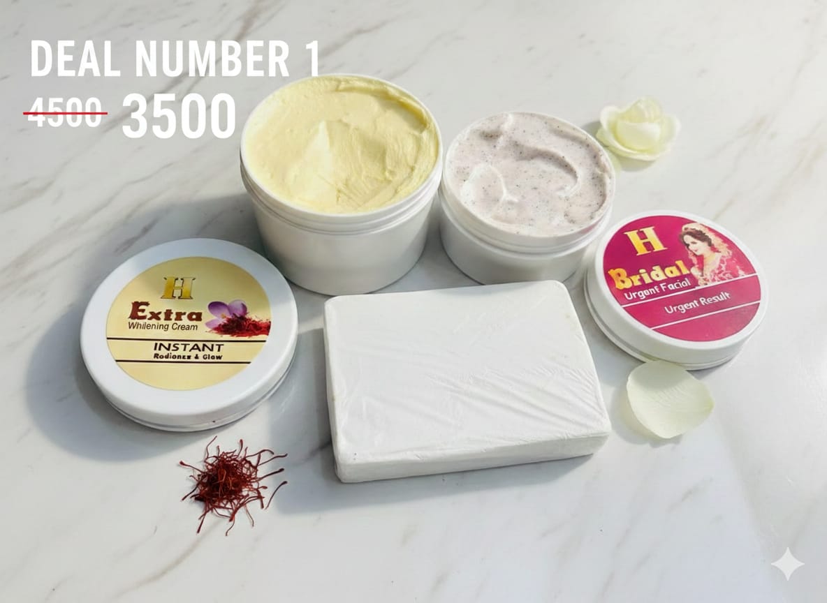 Instant Glow & Whitening Deal – Cream, Facial & Soap Combo